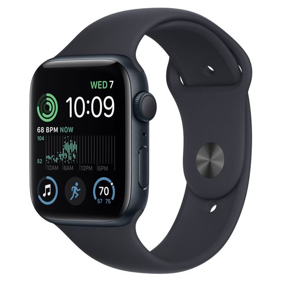 Apple Watch SE GPS keskiyönsininen alumiinikuori 40 mm keskiyö urheiluranneke MR9X3KS/A