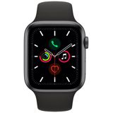 Apple Watch Series 5 GPS + Cellular tähtiharmaa alumiinikuori 44mm musta urheiluranneke MWWE2KS/A