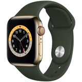Apple Watch Series 6 GPS + Cellular kullanvärinen ruostumaton teräskuori 40 mm kyproksenvihreä urheiluranneke M06V3KS/A