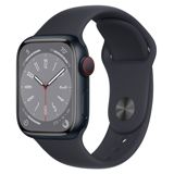 Apple Watch Series 8 GPS + Cellular keskiyönsininen alumiinikuori 41 mm keskiyö urheiluranneke - REFURBISHED