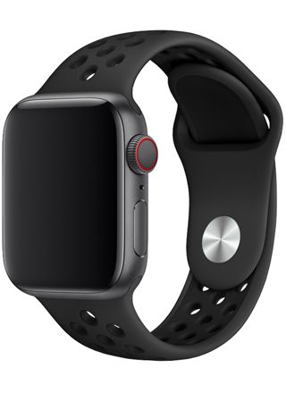 Tiera Apple Watch silikoniranneke harmaa/musta