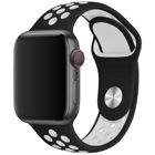 Tiera Apple Watch silikoniranneke musta/valkoinen 38/40/41mm
