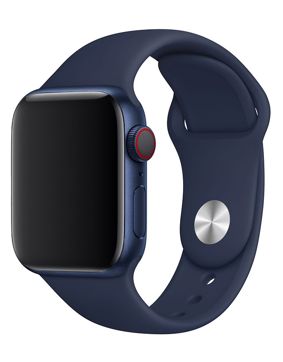Tiera Apple Watch silikoniranneke tummansininen