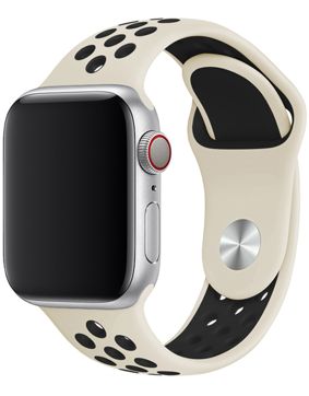 Tiera Apple Watch silikoniranneke valkoinen/musta