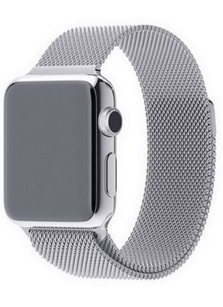 Tiera Apple Watch teräsranneke hopea 