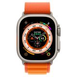 Apple Watch Ultra GPS + Cellular titaanikuori 49 mm oranssi Alpine-ranneke - koko L MQFM3KS/A