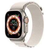 Apple Watch Ultra GPS + Cellular titaanikuori 49 mm tähtivalkea Alpine-ranneke - koko S MQFQ3KS/A