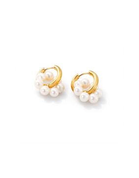 Madoww Aqua Circle kullatut helmikorvakorut 18mm