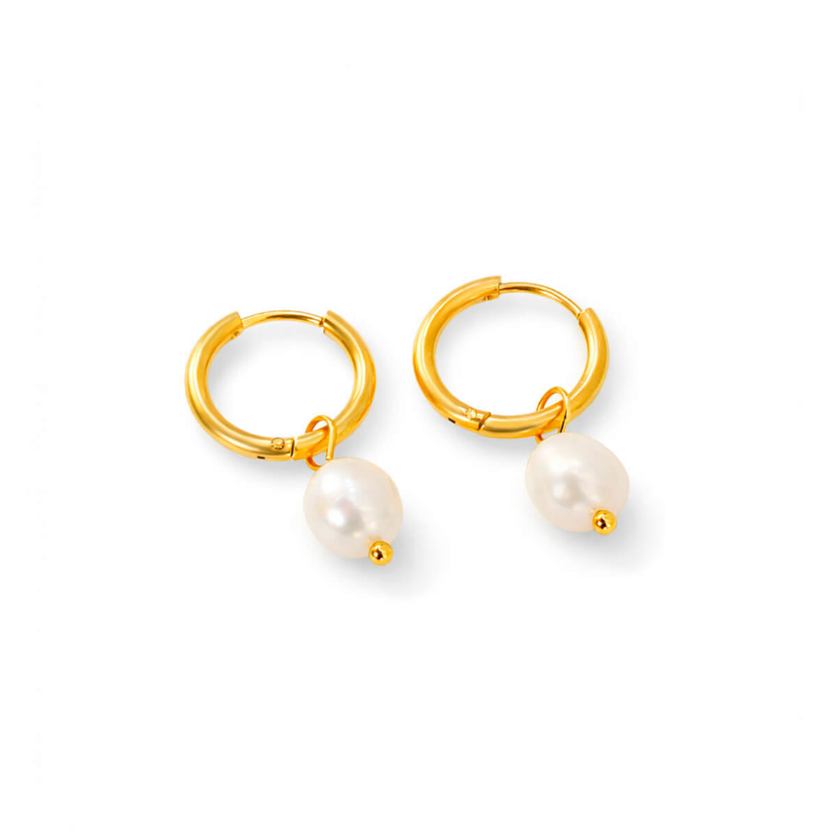 Madoww Aqua Single kullatut helmikorvakorut 16mm