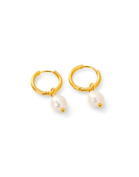 Madoww Aqua Single kullatut helmikorvakorut 16mm