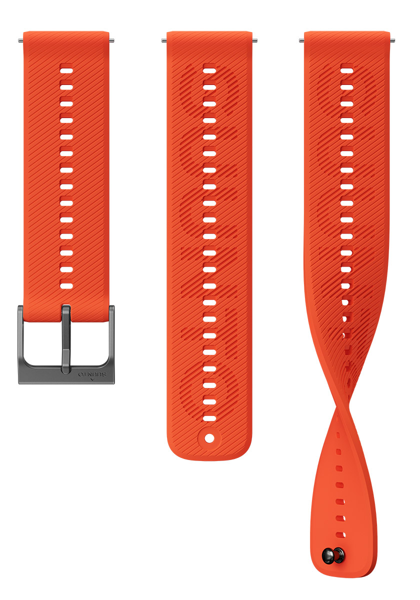 Suunto Athletic 6 silikoniranneke 22 mm Coral Orange
