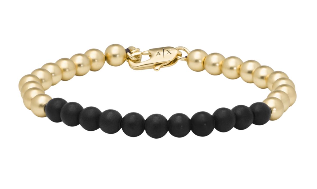 Armani Exchange kaksivärinen metallihelmirannekoru AXG0119710