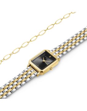 Rosefield Black Dial Duotone Octagon ja rannekoru BDOOG-X290