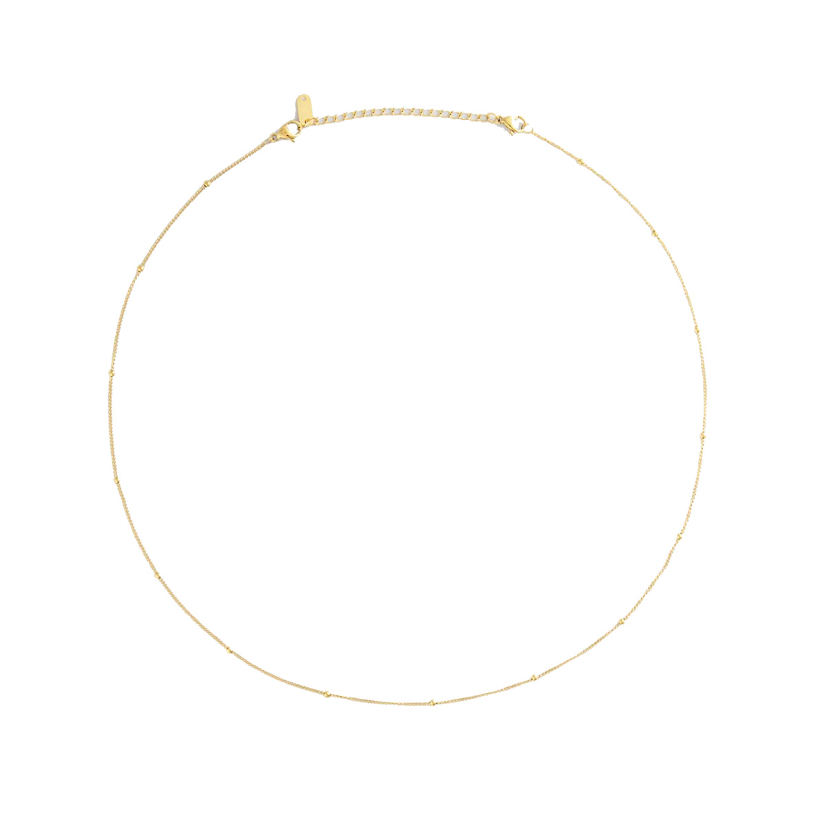 Mockberg Beaded Chain kullattu kaulaketju 450+50mm MB2009