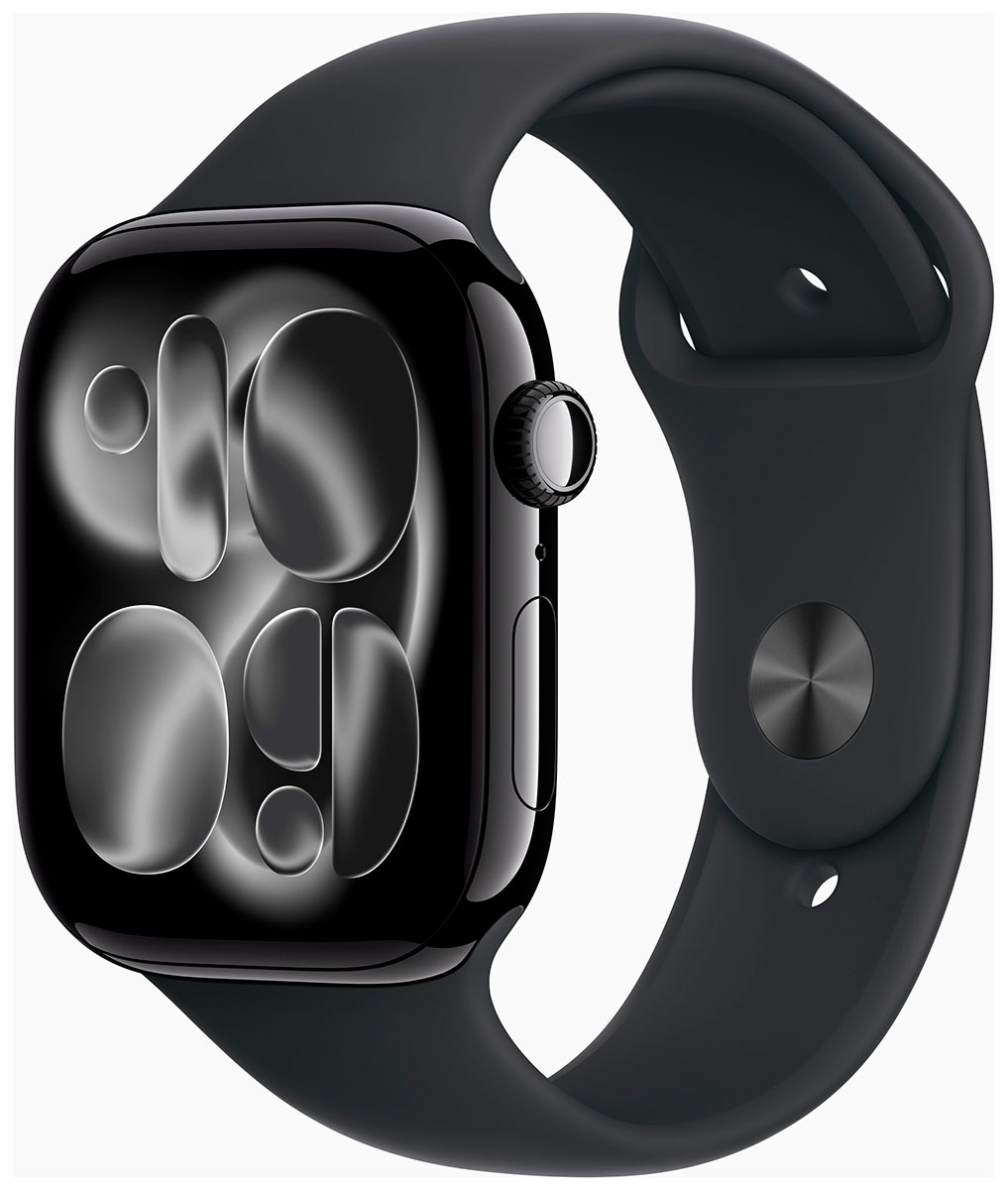 Apple Watch Series 11 GPS 46mm Jet Black Aluminium Case with Black Sport Band MEUX4QN/A