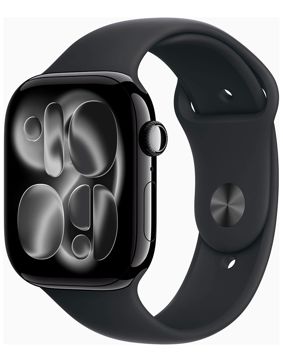 Apple Watch Series 11 GPS 46mm Jet Black Aluminium Case with Black Sport Band MEUX4QN/A