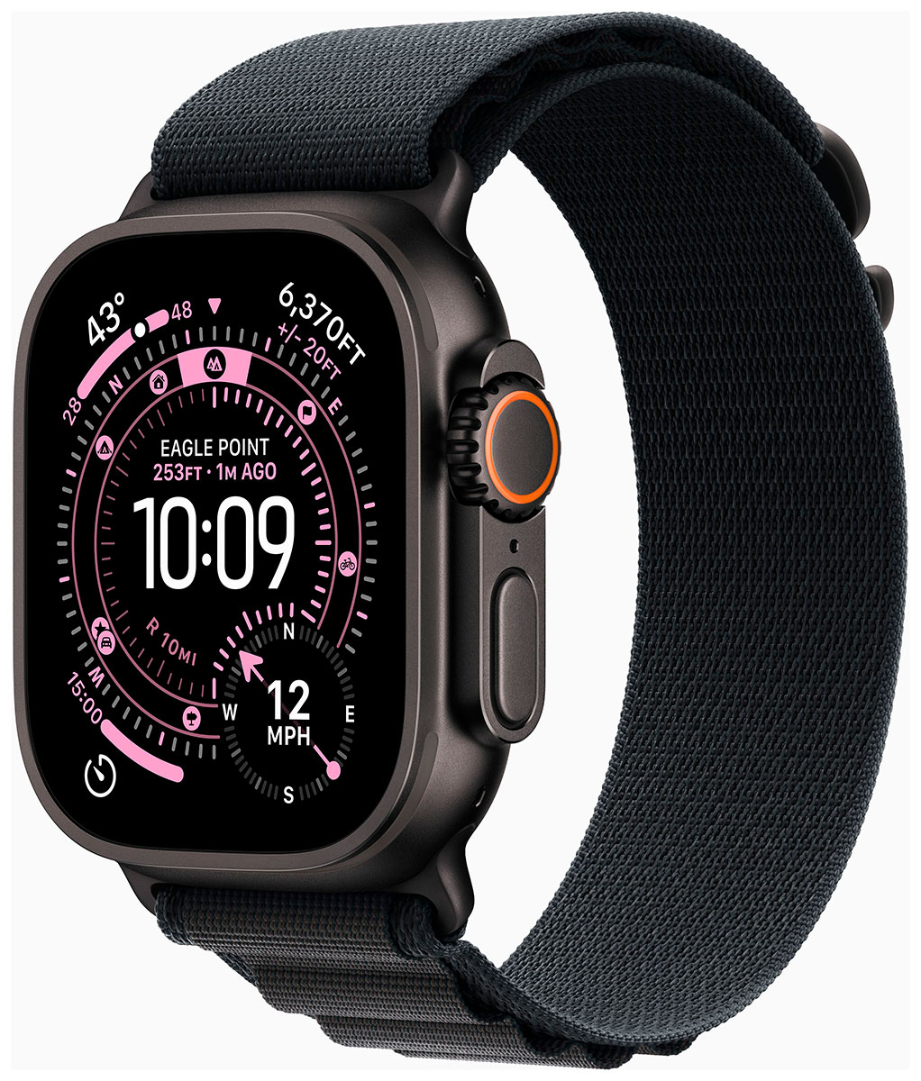 Apple Watch Ultra 3 GPS + Cellular 49mm Black Titanium Case with Black Alpine Loop MF0V4KS/A