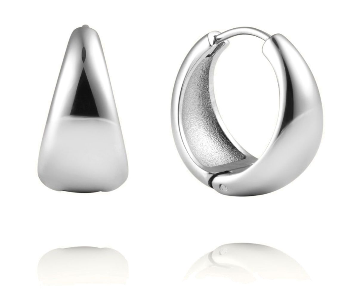 Mockberg Bold korvarenkaat hopeanväriset Large MO692