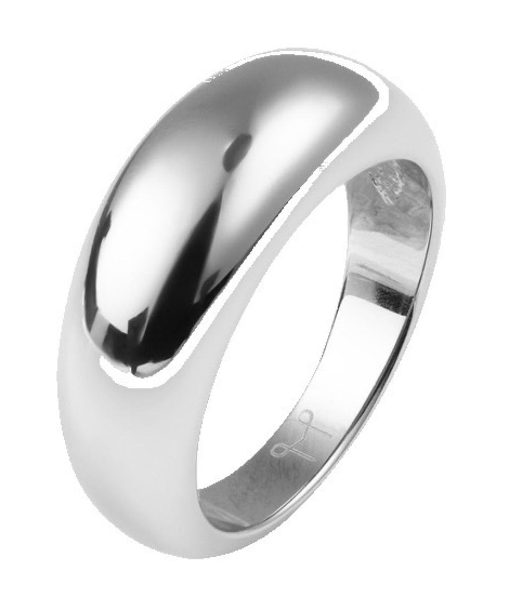 Mockberg Bold hopeanvärinen sileä sormus 