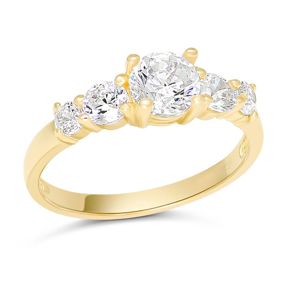 Kultakastesormus 14K sivukivellinen BR-1291Z main product photo