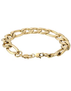 Lykka Strong Figaro kullanvärinen teräsrannekoru 21cm