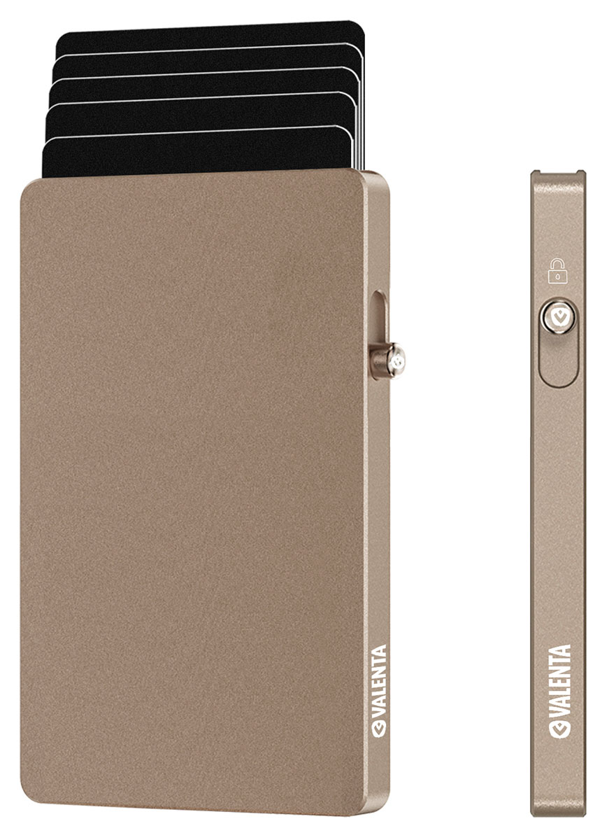 Valenta Cardprotector Aluminium Magsafe Natural Titanium  korttikotelo