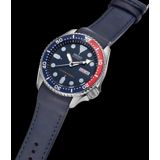 Crafter Blue CB05L Navy nahkaranneke Seiko SKX -kelloihin