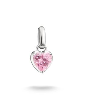 Thomas Sabo Charm Club Connect vaaleanpunainen sydän syntymäkivi hela CC1329-051-9