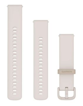 Garmin pikakiinnitteinen norsunluun valkoinen silikoniranneke 20 mm