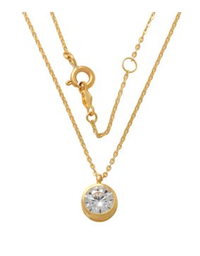 Lykka Casuals solitaire zirkonia kultakaulakoru