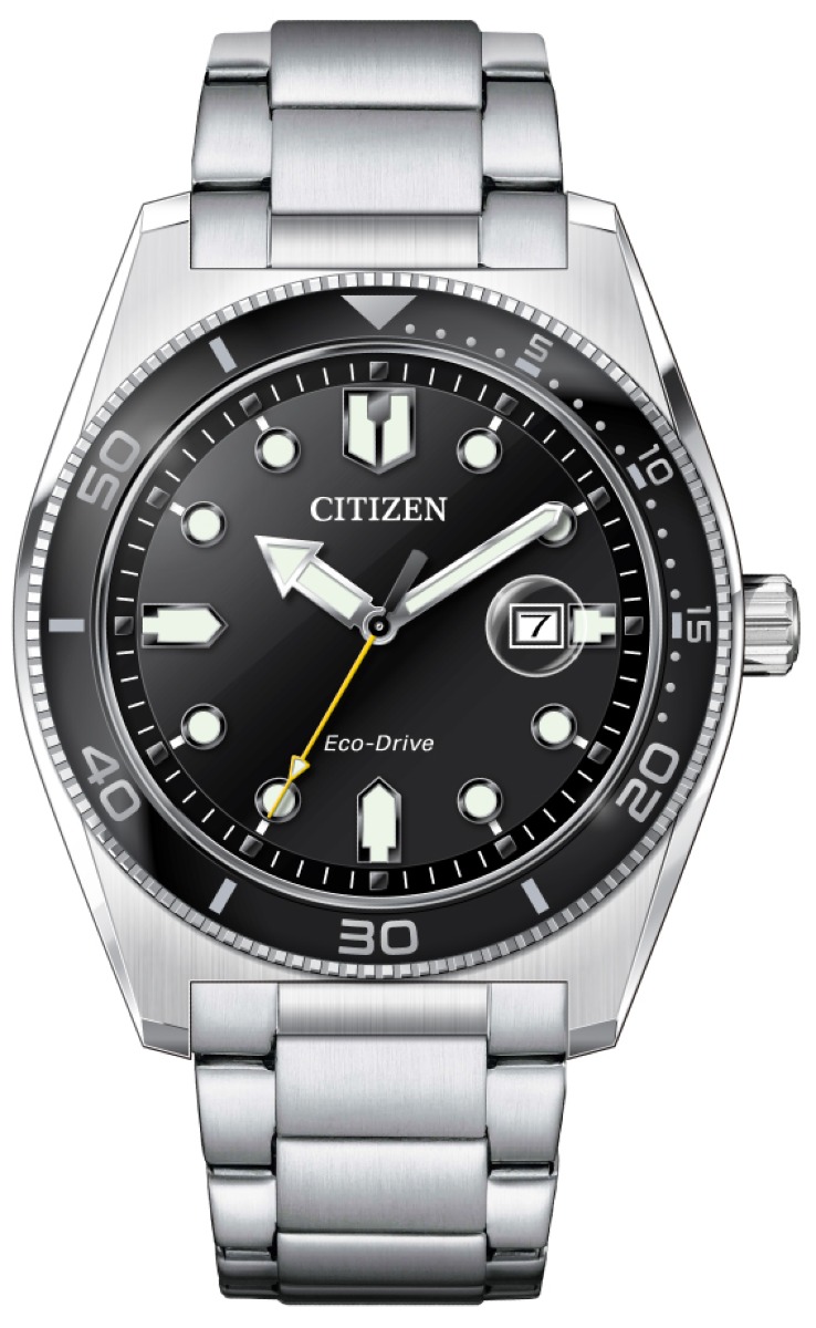 Citizen Marine Eco-Drive  3 Hands black AW1760-81E