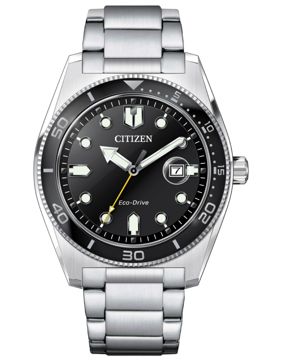 Citizen Marine Eco-Drive 3 Hands black AW1760-81E