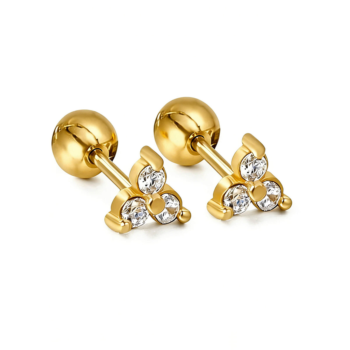 Madoww Clover kullatut korvakorut 5mm