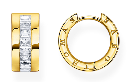 Thomas Sabo korvarenkaat white stones pavé gold CR670-414-14