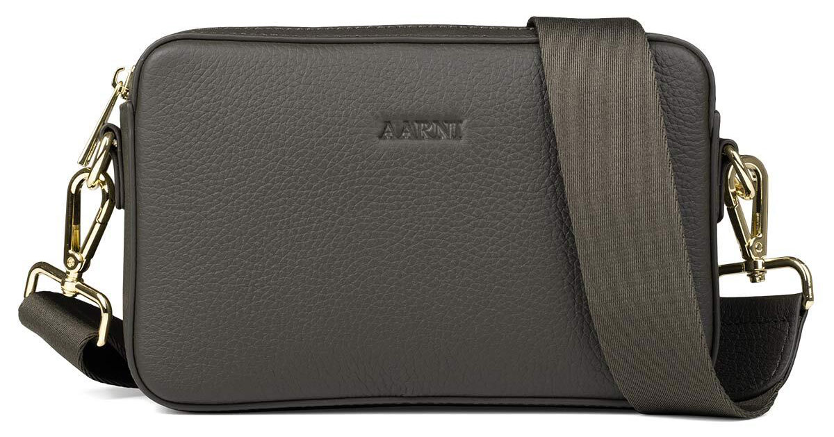 Aarni oliivi olkalaukku kulta