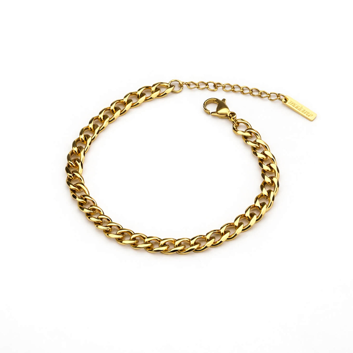 Madoww Unisex Cuban Chain kullattu rannekoru 20cm