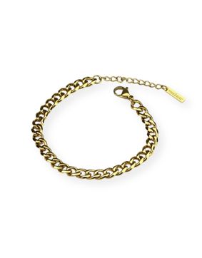 Madoww Unisex Cuban Chain kullattu rannekoru 20cm