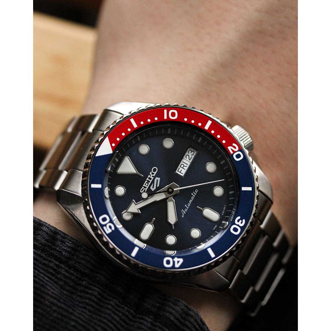 Bracciale Orologio Acciaio 22mm Per Seiko 5 Sports &ndash; Stile Oyster Argento, Adatto A SRPD53K1 SSK001 SSK003