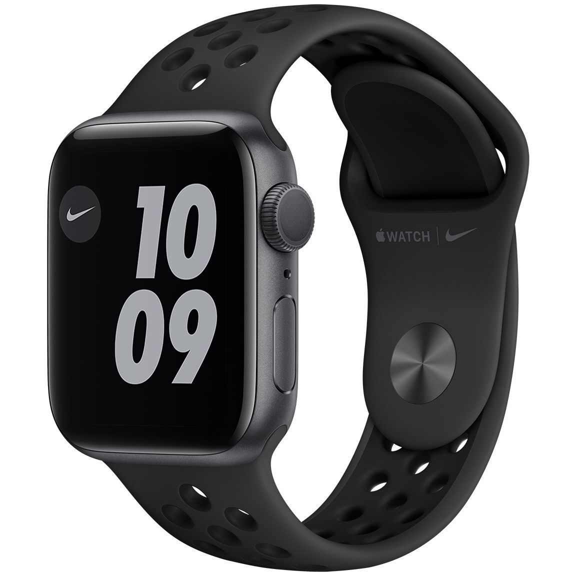 Apple Watch Nike Series 6 GPS tähtiharmaa alumiinikuori 40 mm  antrasiitti/musta Nike urheiluranneke M00X3KS/A - Keskisen Kello Oy