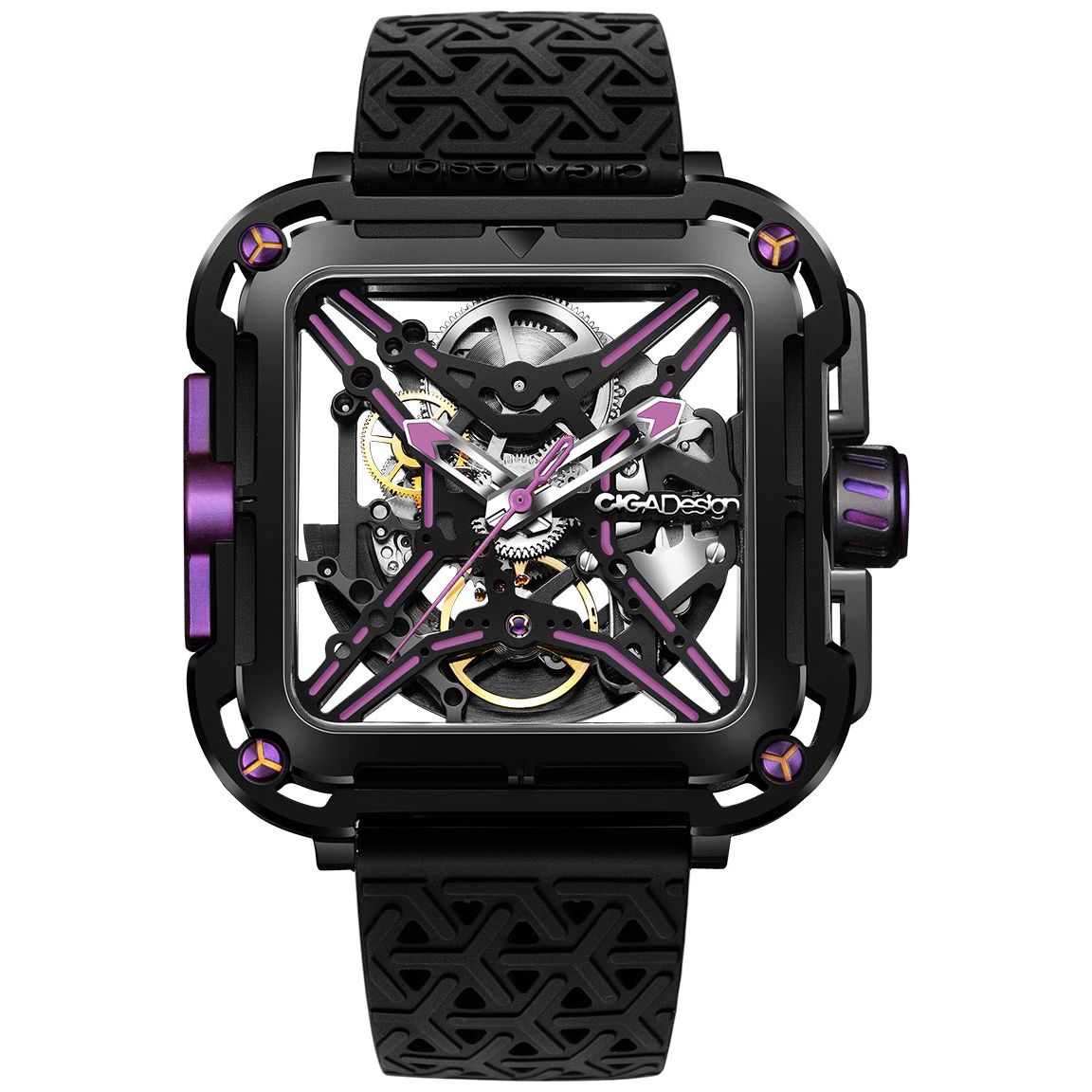 CIGA Design X Series Neon Purple Automatic Skeleton X011BLPLW25BK