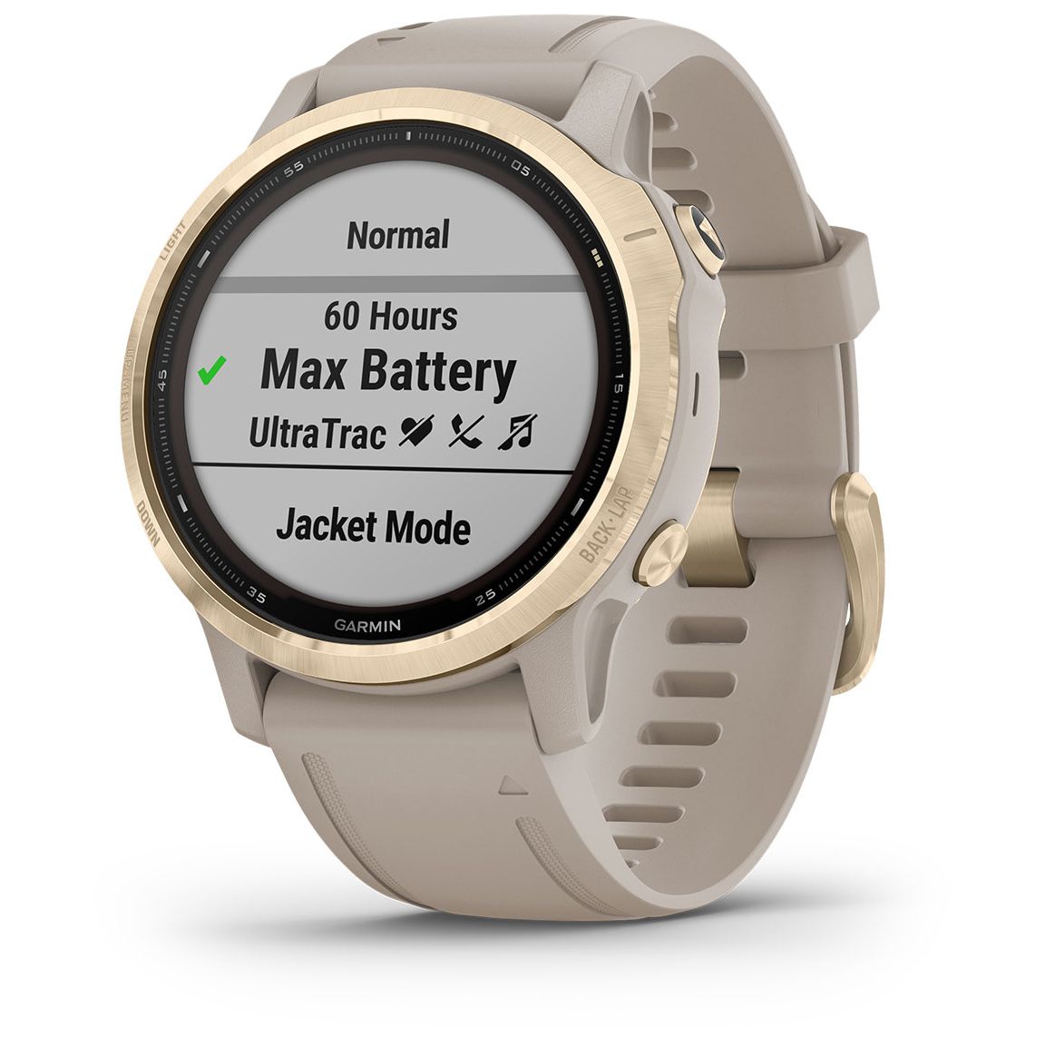 Garmin Fenix 6S Pro Solar Light Gold with Light Sand älykello 010-02409-11  - Keskisen Kello Oy