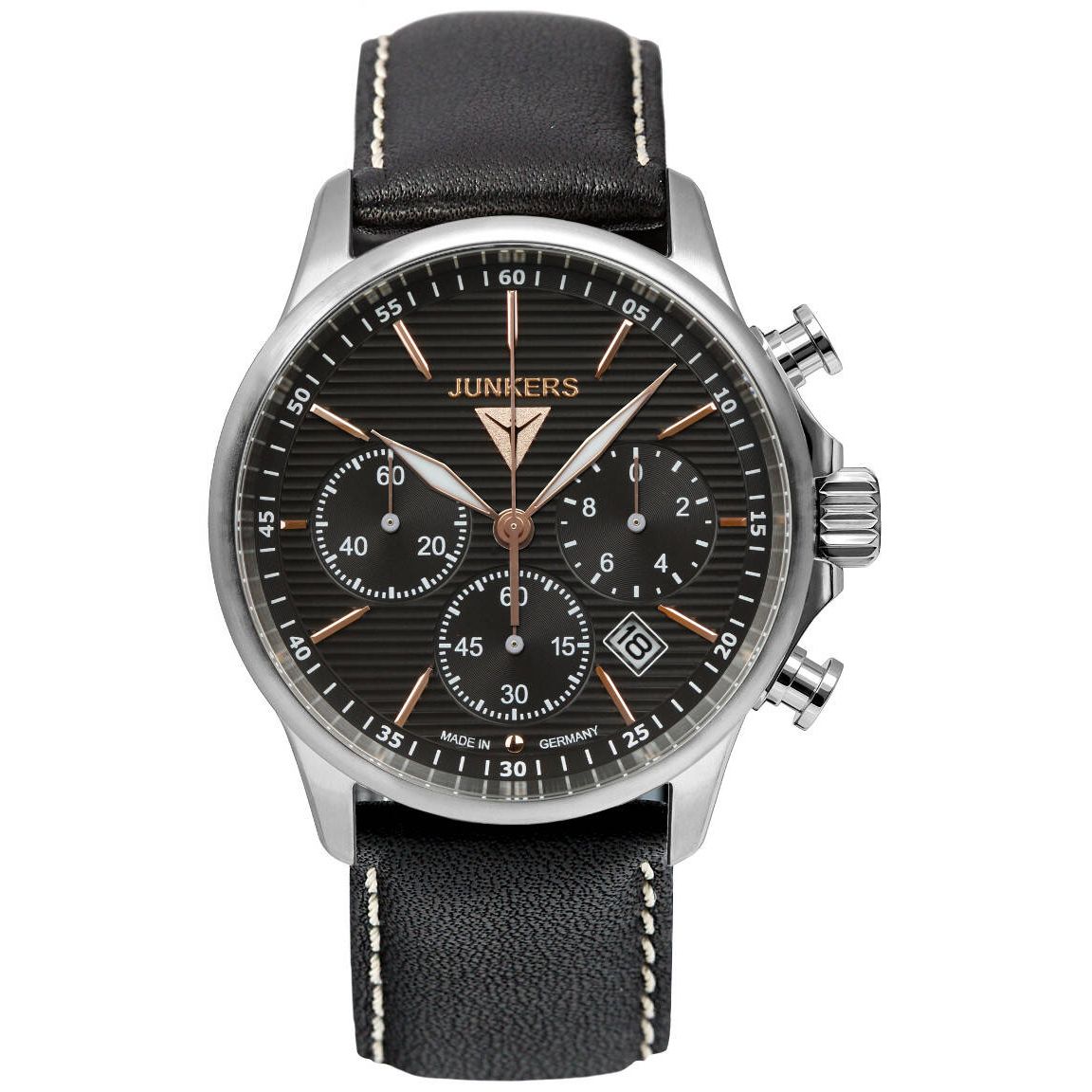Reloj Junkers para hombre 6686M-1 Iron Annie ju 52, 42mm analógico con