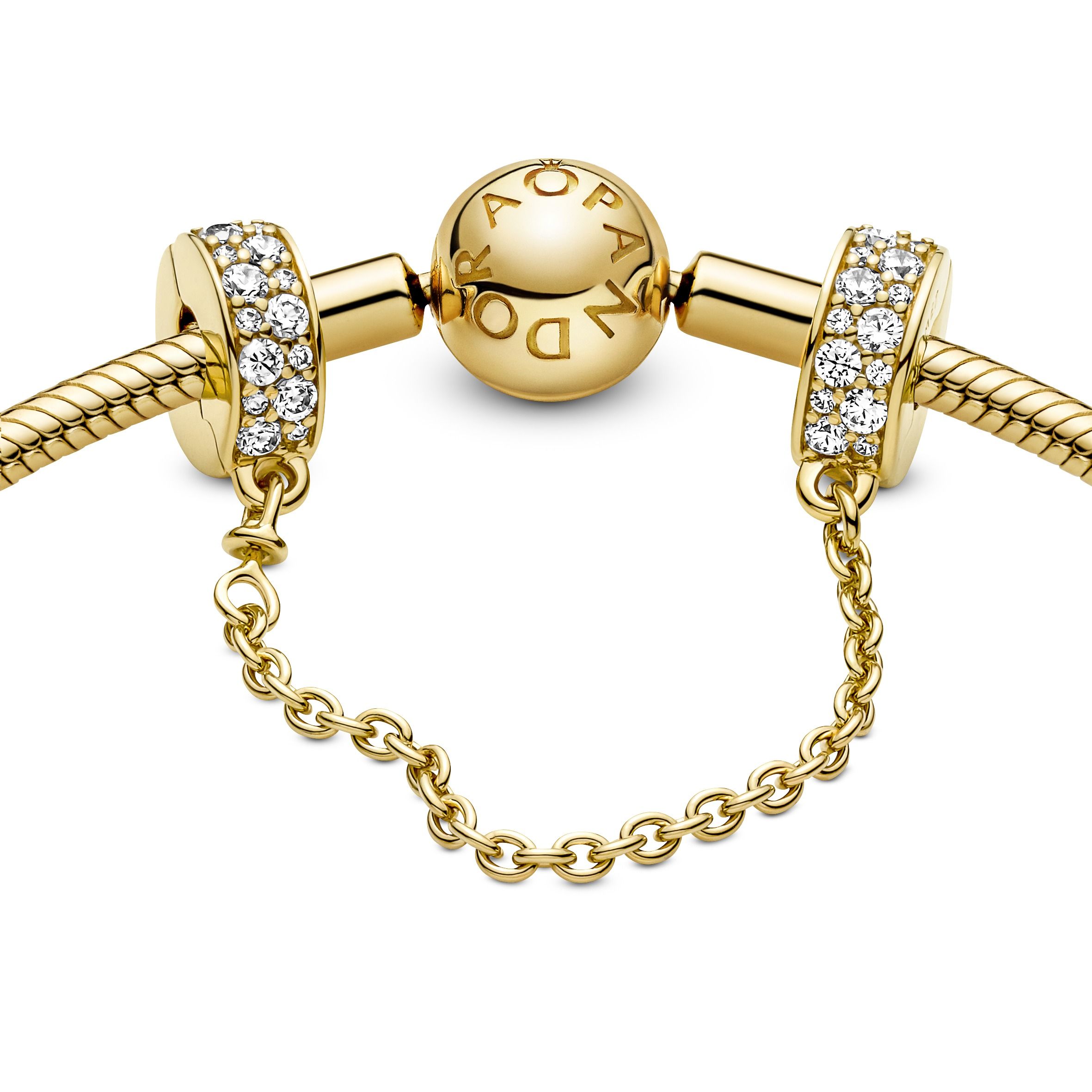 Pandora Clear Pavé Safety Chain Clip turvaketju 766322C01-05 - Keskisen ...