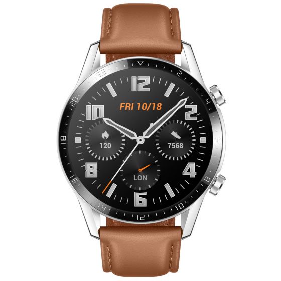Huawei Watch GT2 (46mm) Brown leather strap älykello 55024470