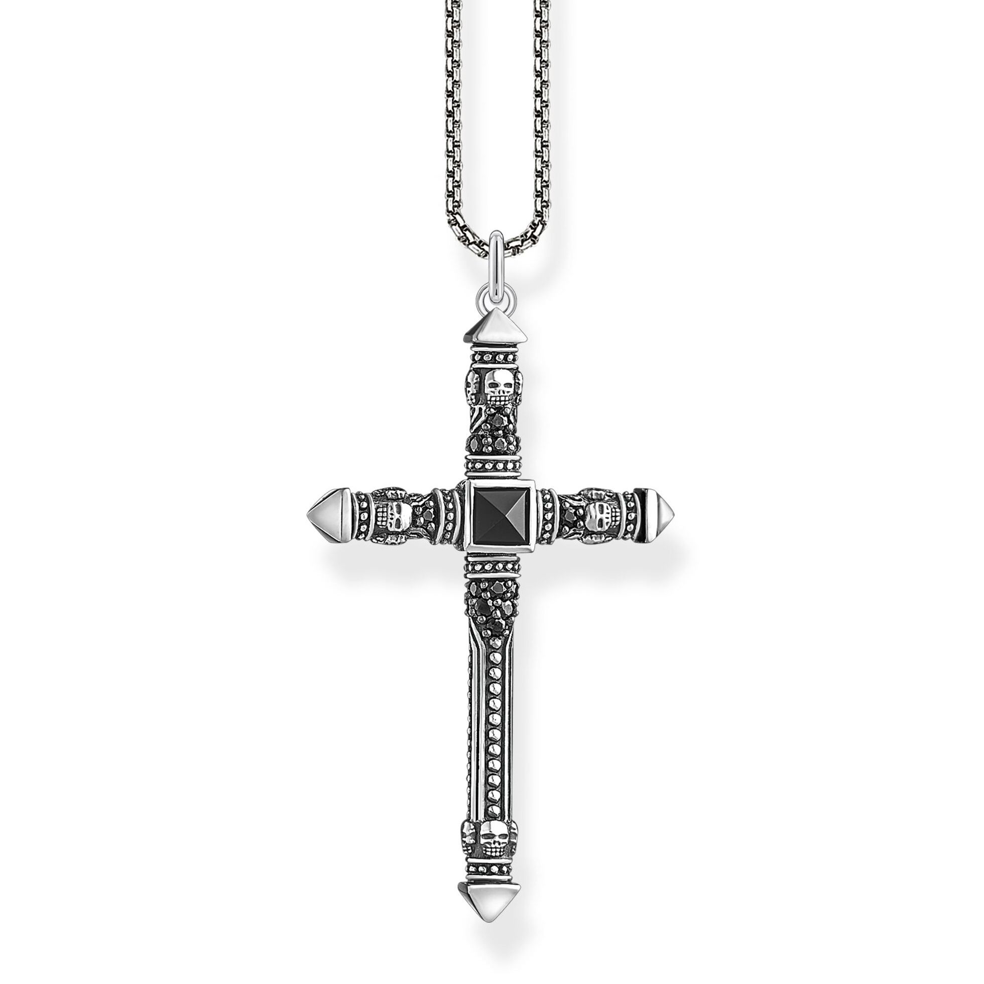 THOMAS SABO Collana Le Signore Argento_ossidato Zirconia_cubica Altra Forma   KE2009 964 7 L50v