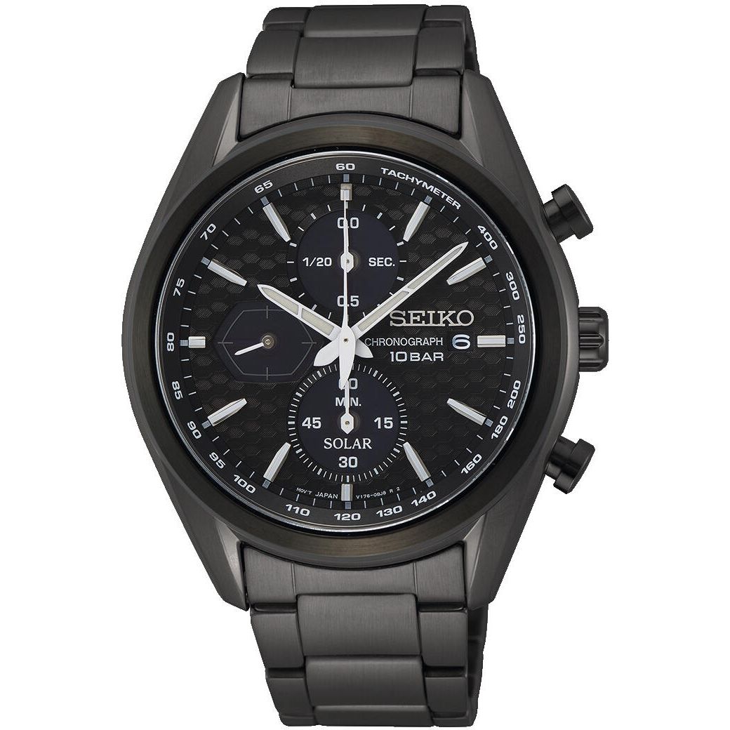 Seiko SSB093P1 Chronograph Stainless Steel Black Quartz Mens Watch Auth  Works - Japan Pre-owned Vintage
