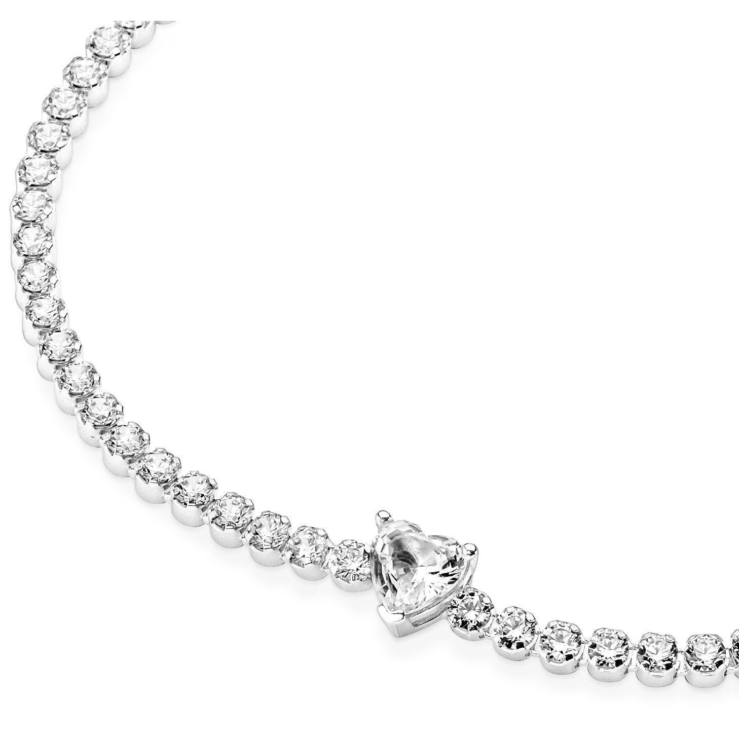 Pandora Sparkling Heart Tennis Bracelet rannekoru 590041C01 Keskisen