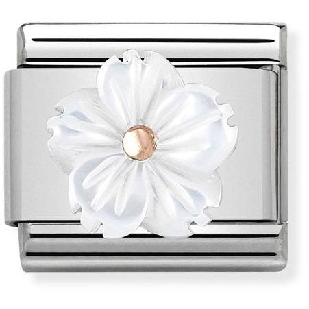 Nomination Rose Gold Flower in White Mother of Pearl 430510-02 + 18 ...