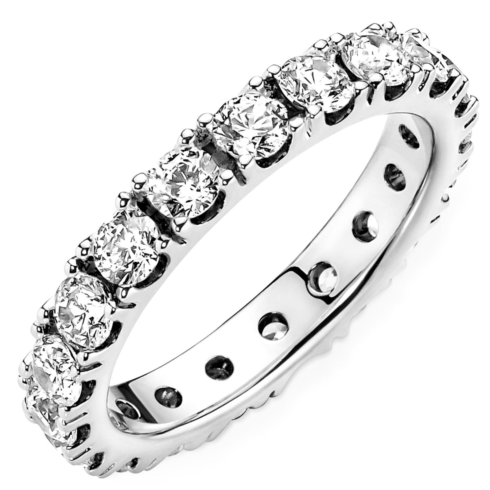 Pandora Ring Stackable Sparkling Row Eternity sormus 190050C01 ...