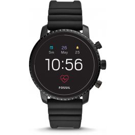 fossil explorist hr black silicone